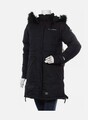 KHUJO Damen Winterjacke Parka Jacke mit Fellkapuze Modell:Melindra Dunkelblau, L