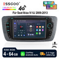 4+64G Autoradio Carplay Android 13 Für Seat Ibiza IV 6J GPS Navi RDS WIFI DSP AM