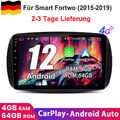 9'' Android 12 Autoradio Navi GPS Für Mercedes Benz Smart WIFI DAB+ BT 4+64GB