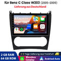 Für Mercedes Benz C-Klasse W203 Andriod 13 Autoradio kabellos Carplay Auto GPS 