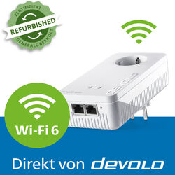 devolo Magic 2 WiFi 6 Powerline 2400 Mbps Mesh WLAN Verstärker 1x AdapterOffiziell von devolo | 50+ Mio. verkaufte Adapter