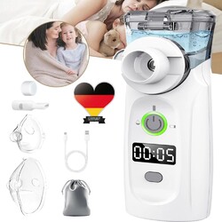 3in1 Inhalator Vernebler Inhalationsgerät mit Timer für Erwachsene Kinder DE