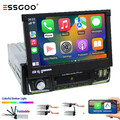 7 Zoll 1 DIN 4+64G Android 14 Carplay Autoradio Flip Out GPS NAVI WIFI FM RDS BT