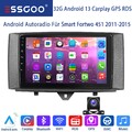 32G Android 13 Apple Carplay Autoradio WIFI GPS Kam Für Smart Fortwo 451 2011-15