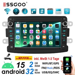 Carplay Android 14 Autoradio Für Renault Dacia Duster Sandero Lodgy GPS NAVI 64G