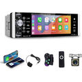 1Din 5.1" Apple Carplay Autoradio Mit IPS Touchscreen Bluetooth FM AM RDS Kamera