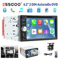 Autoradio 2DIN Carplay CD DVD AM FM RDS Player Android Auto Kam USB TF AUX-IN BT
