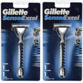 2 Stück GILLETTE Sensor Excel Rasierer nachfüllbar kostenloser Versand
