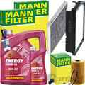 MANN INSPEKTIONSPAKET+MANNOL 5W-30 ÖL passend für KIA PRO CEED JD 1.4-1.6 CRDi