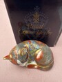 Royal Crown Derby Collectors Guild Members' Exclusive Catnip Kitten Gold Stopper