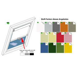 Thermorollos passend für Velux® PVC Plastik weiße Dachfenster Sonnenschutz