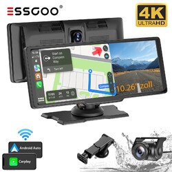 10." Autoradio Apple Carplay Android Auto FM Bluetooth Tragbarer Dashcam Monitor
