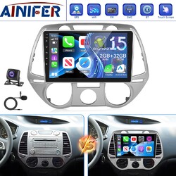 Android 15 Apple Carplay Autoradio GPS NAVI BT  Für Hyundai i20 PB 2008-2012