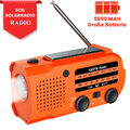 5000mAh Solar Handkurbel Radio Tragbar Kurbelradio Dynamo Radio mit AM/FM/NOAA~