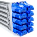 deleyCON 10x 0,5m CAT6 Patchkabel Netzwerkkabel RJ45 LAN DSL Ethernet Kabel grau