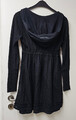 SUPERDRY Kleid mit Kapuze Größe L 2 lagig viele Details Sweatshirt Kleid