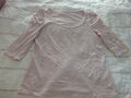 Shirt XL Blusenshirt rose  XXL 48 50 Stretch 👕👗 BIG SIZE gegrafte 3/4 Ärmel