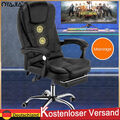 Massage Schreibtischstuhl Bürostuhl Gamingstuhl Racing Chair Chefsessel Fußstütz