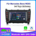Autoradio Für Mercedes Benz W203 2+32G Carplay Android 13.0 GPS NAVI SWC BT DAB+
