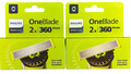 Philips OneBlade 360 Ersatzklinge für alle OneBlade und Pro Modelle 4 Stück