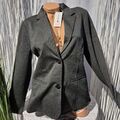 Street One Jacke Blazer Cardigan Schwarz Grau gemustert Gr. 42 (1 34) NEU