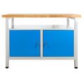 ADB Werkbank Werktisch Arbeitstisch Packtisch Metall mit 2 Türen 1200x600x840 mm