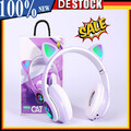 Bluetooth Katze Ohr Kopfhörer Gaming Headset Kopfhörer mit LED Licht für Kinder.