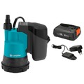 GARDENA 14600-20 Akku-Klarwasser-Tauchpumpe 2000/2 18V P4A Set mit Akku