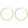 Damen Ohrringe Creolen Gold vergoldet 18 Karat Edelstahl Wasserfest O304