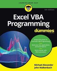 Excel VBA Programming For Dummies 5th Edition (For Dummies Buch For Dummies