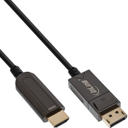 InLine DisplayPort zu HDMI AOC Konverter Kabel, 4K/60Hz, schwarz, 10m