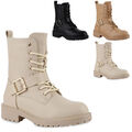 Damen Leicht Gefütterte Schnürstiefeletten Profil-Sohle Schuhe 839634 Trendy Neu