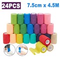 24x Haftbandage 7.5cm x 4.5m Selbstklebende Fixierbinde Selbsthaftender Verband