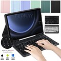 Bluetooth QWERTZ Tastatur mit Hülle für Samsung Galaxy Tab A9+ S9 FE S8 S6 Lite