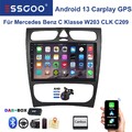 Für Mercedes-Benz C-Klasse/CLK W203 Android 13 Carpaly 4+64GB Autoradio GPS DAB+