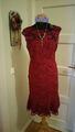 Phase Eight Sabby Magenta Rot Spitzen Kleid Cocktail Kleid Gr.12=38-40 Neu...