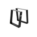 2er Set Tischkufen 80 Grad Tischbeine Bankkufen 40x43cm Schwarz Stahl