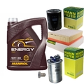 MANN-FILTER Inspektionspaket MANNOL 5L Energy 5W-30 für VW Transporter IV Kasten