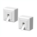 Netzwerkdose RJ45 Cat 6a Ethernet LAN Dose Aufputz Unterputz geschützt
