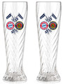 FC Bayern München Weißbierglas 2er Set - Doppellogo - 0.5l |Glas | Bierglas FCB