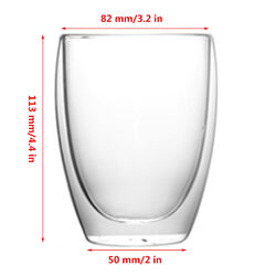 6x Doppelwandige Thermo Gläser Latte Macchiato Cocktail Kaffee Tee Glas Tasse