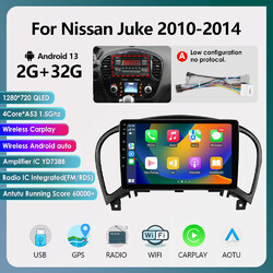32G Carplay 9" Android13 Autoradio GPS Nav WIFI BT DAB Für Nissan Juke 2010-2014