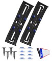 Kennzeichenhalter Österreich rahmenlos schwarz flach 4 mm für p...