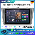8Kern Für Toyota Avensis T27 2008-2015 Carplay Android 13 Autoradio NAVI 6+128GB