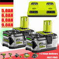 6,0AH Für Ryobi Akku 18V Lithium One Plus RB18L50 P108 P106 & Doppelladegerät DE