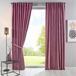 Verdunkelung Vorhang »Milano« Samt Schlaufenband Altrosa 2 Stück HxB 235x135 cm