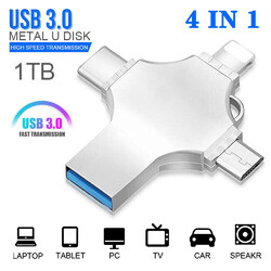 4in1 USB 3.0 Flash Drive Externer Speicher Fotostick OTG für iPhone Samsung 1TB