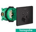 Hansgrohe Unterputz ShowerSelect Thermostat DuschSet Wanne schwarz 15763670 iBox