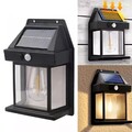 Solarenergie Wandlampe Wolfram Filament Bewegungssensor Außen Garten Lichter DHL
