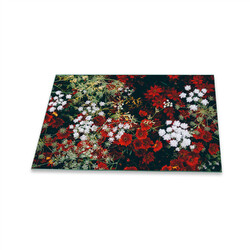 Herdabdeckplatte Ceran 1 Teilig 80x52 Blumen Rot Abdeckung Glas Spritzschutz